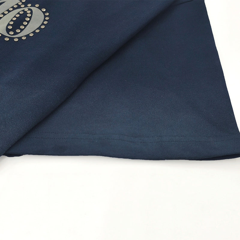Bluremo Studded Logo Oversized T-Shirt | Washed Gradient Streetwear Tee
