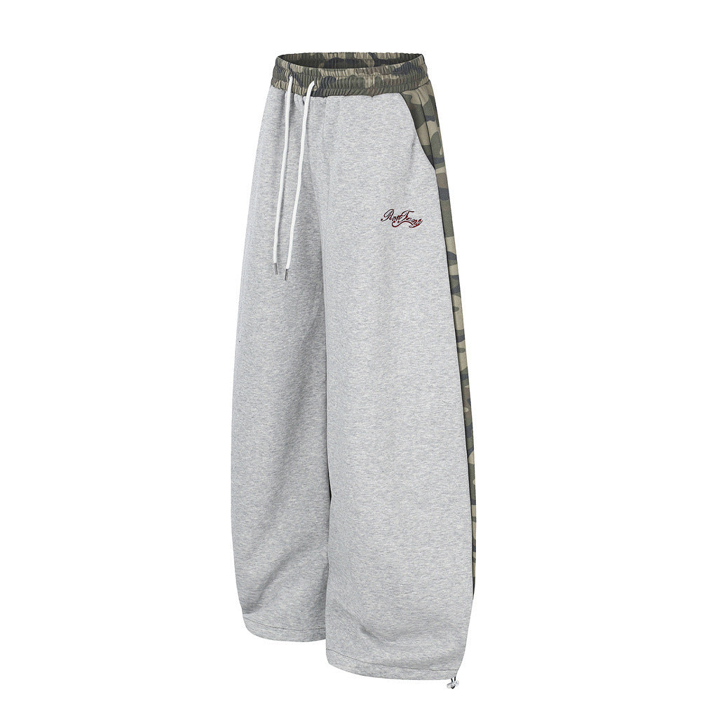 Pantalon de jogging camo à jambes larges – Jogger homme oversize streetwear hip-hop