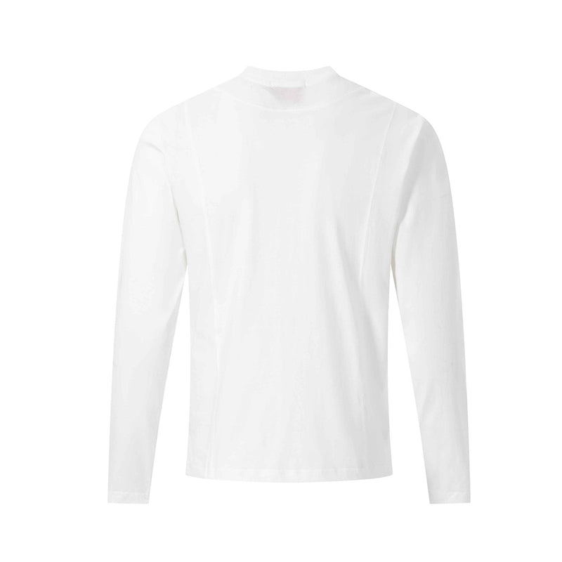 Langarm-Graphic-T-Shirt – Mancy-Trouble-Kreuzprint, Mockneck, Slim Fit