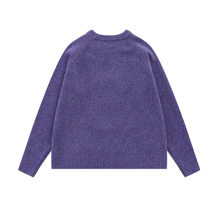 Christmas Lamb Jacquard Knit Sweater – Crew Neck Vintage Novelty Pullover