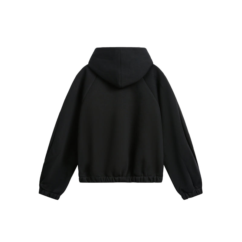 Hoodie zippé oversize doublé en molleton