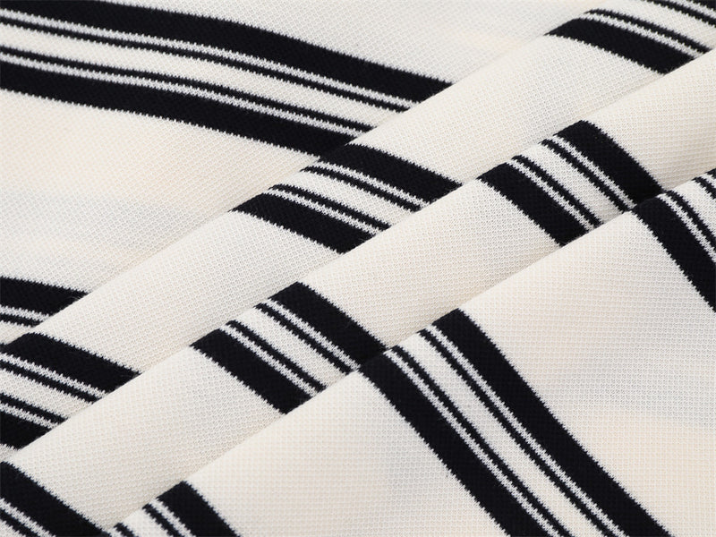 Striped Long Sleeve T-Shirt Men's Oversized Crew Neck Relaxed Fit