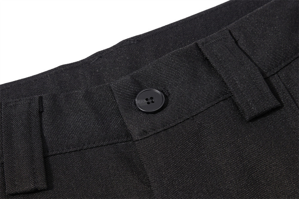 Herrenhose mit weitem Bein und Bundfalten – Loose Fit, unifarben