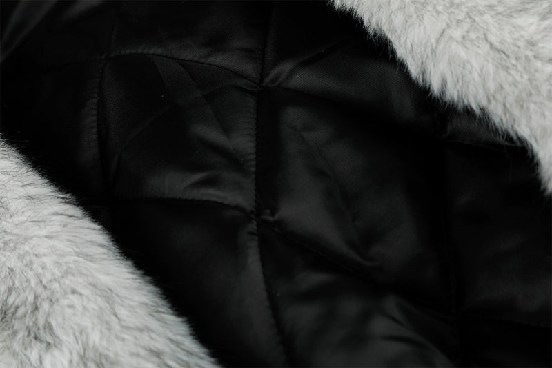 Men's Padded Bomber Jacket with Faux Fur Collar – Oversized Flight Jacket