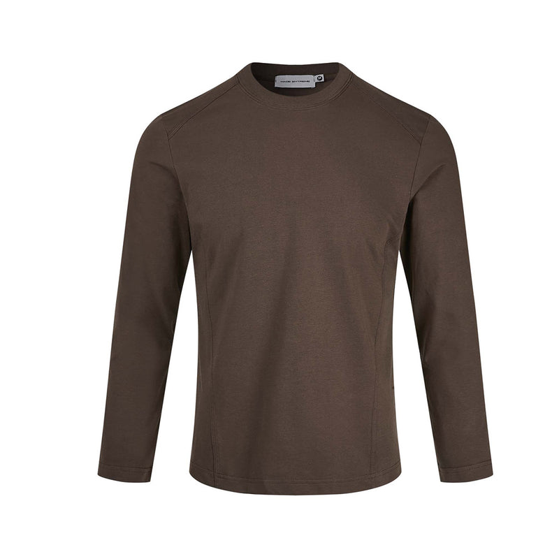 Men's Long Sleeve Crew Neck T-Shirt – Slim Fit Raglan Shoulder Tee