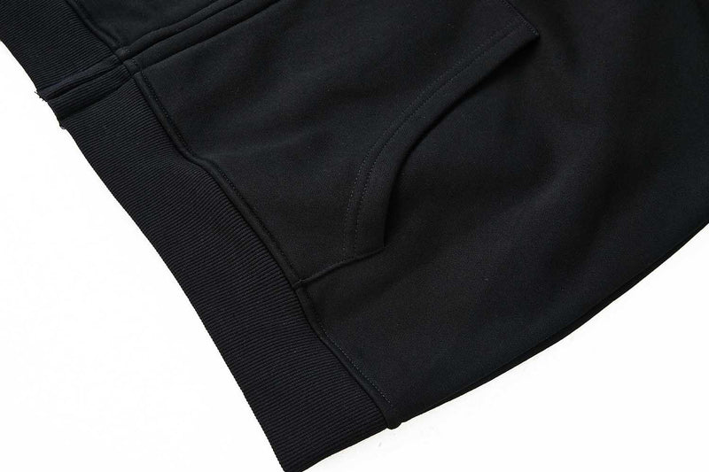 Sweat à capuche zippé avec bordure en fausse fourrure et imprimé script sur les manches