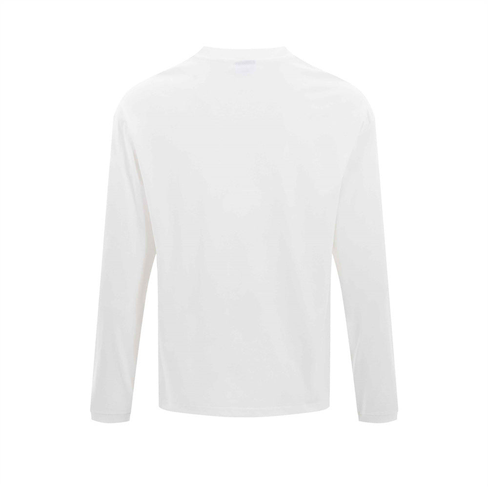 Long Sleeve Cat Graphic Tee – Men's Oversized Streetwear Crew Neck Shirt
