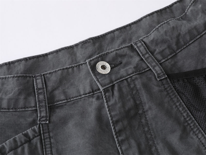 Wide-Leg Cargo Pants – Washed Vintage American Workwear with Oversized Pockets