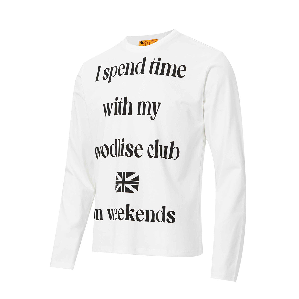 Langarm-Shirt mit Grafikprint und Rundhalsausschnitt – Woodlise-Club-Slogan