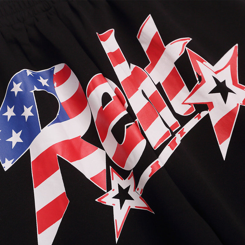 Men's American Flag Graphic Wide-Leg Sweatpants – Oversized Street Style