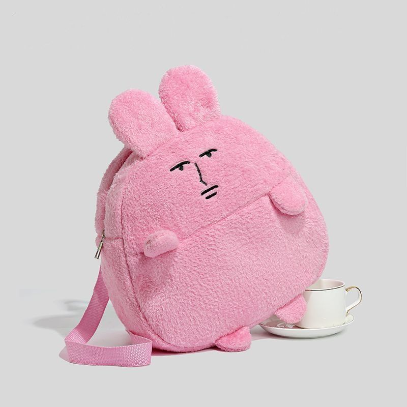 Quirky Pink Bunny Plush Backpack – Fun and Unique Design for Everyday Use