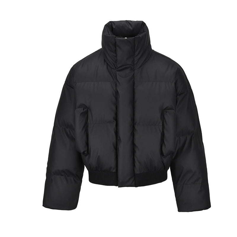 Veste matelassée courte à col montant, blouson bomber
