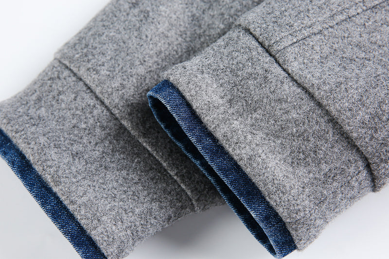 Veste boxy à boutons-pression avec col en denim – Style rétro old money
