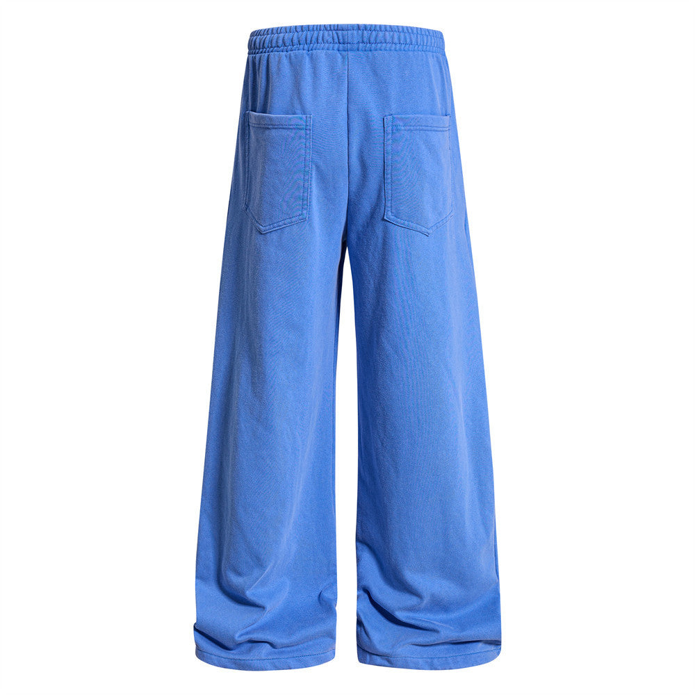 Wide-Leg Sweatpants with Rolling Stones Graphic Print & Drawstring Ankles