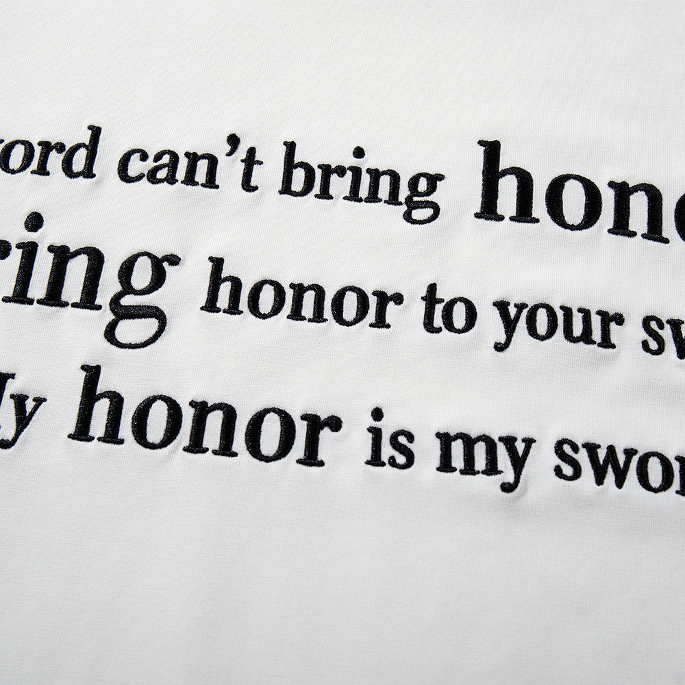 Honor & Sword Graphic Print Oversized T-Shirt