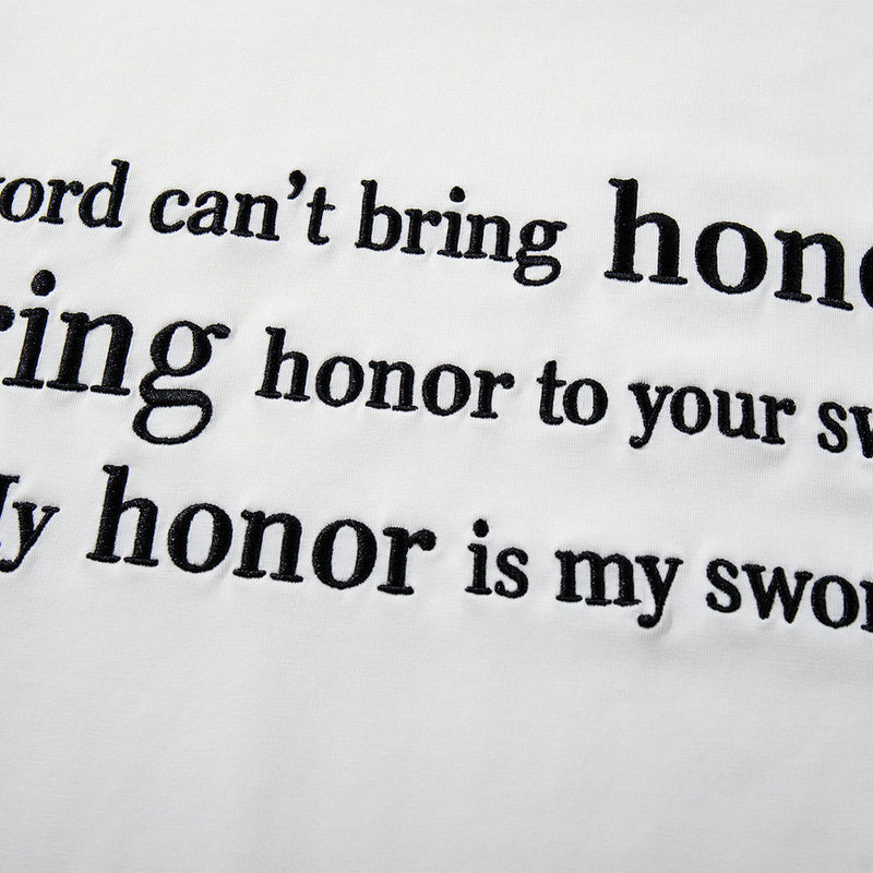 Honor & Sword Graphic Print Oversized T-Shirt