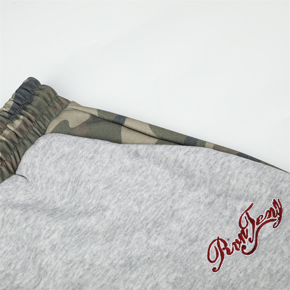 Pantalon de jogging camo à jambes larges – Jogger homme oversize streetwear hip-hop