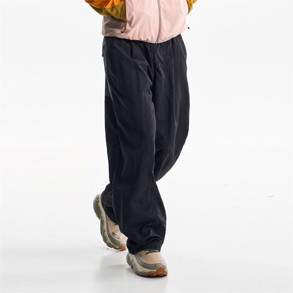 Baggy Wide-Leg Parachute Pants – Unisex Drawstring Jogger with Elastic Waist
