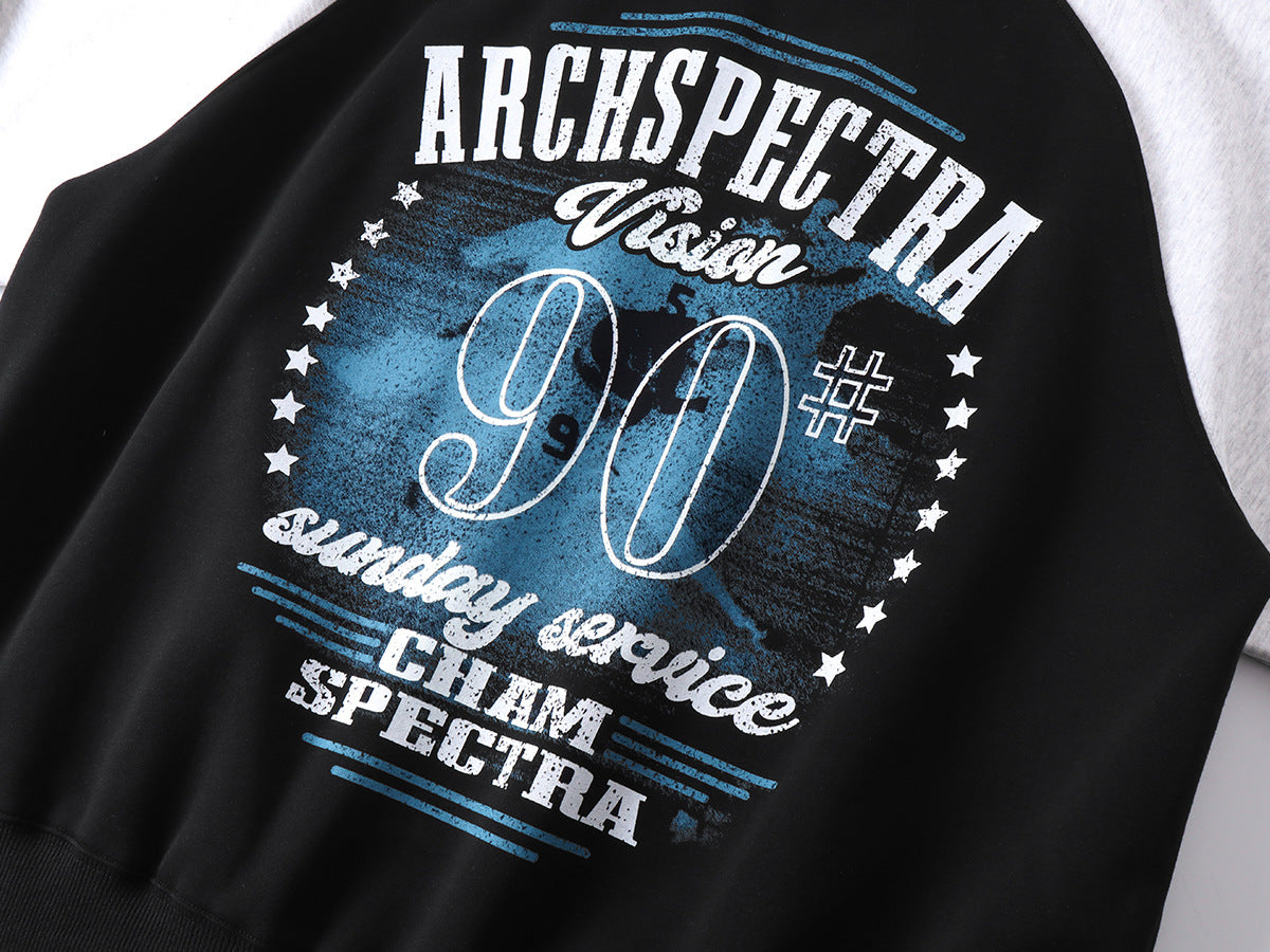 Archspectra Vision 90 Raglan Sweatshirt – Sweat oversize à motif vintage américain