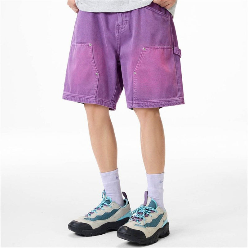 Baggy-Denimshorts für Herren – gewaschene Carpenter-Style-Jeansshorts für Streetwear