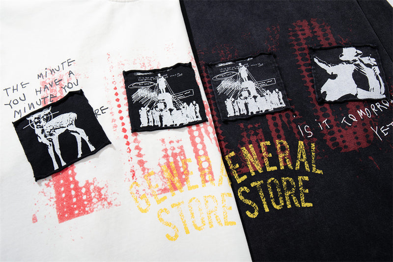 Long Sleeve Graphic T-Shirt Men – General Store Print, Relaxed Fit
