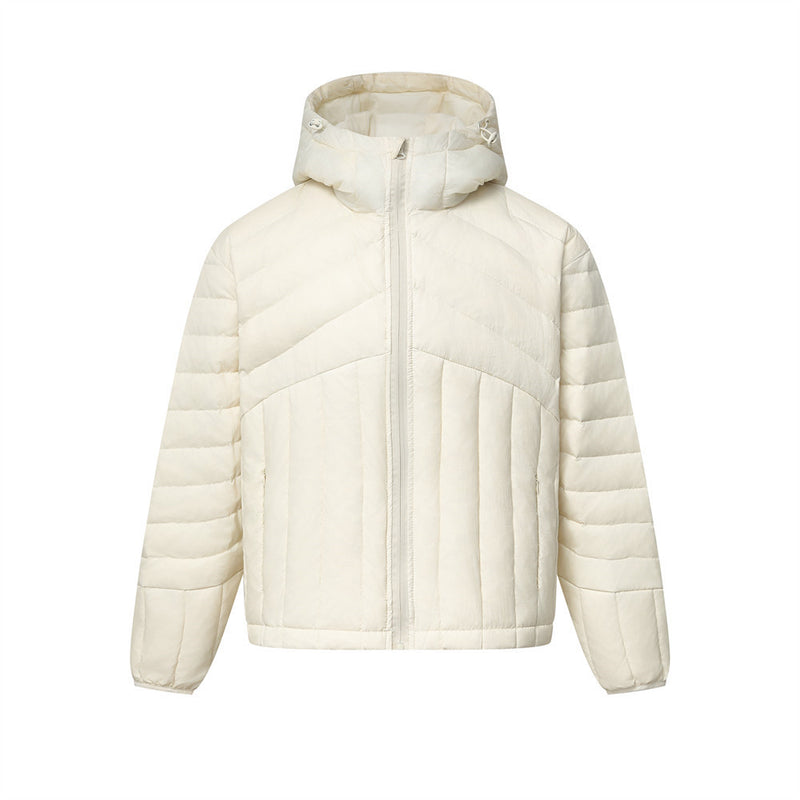 Doudoune à capuche homme – Manteau streetwear matelassé à chevrons