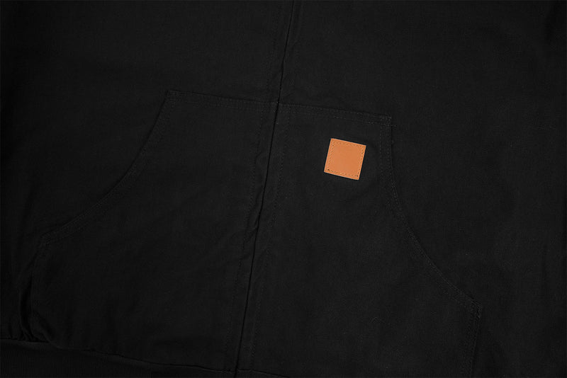 Men's Washed Canvas Hooded Work Jacket – Vintage American Workwear Style