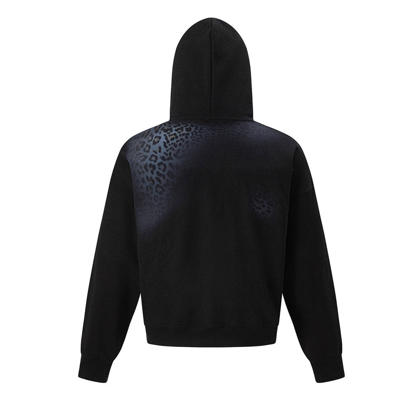 Hoodie oversize à imprimé léopard dégradé – Sweat streetwear homme et femme