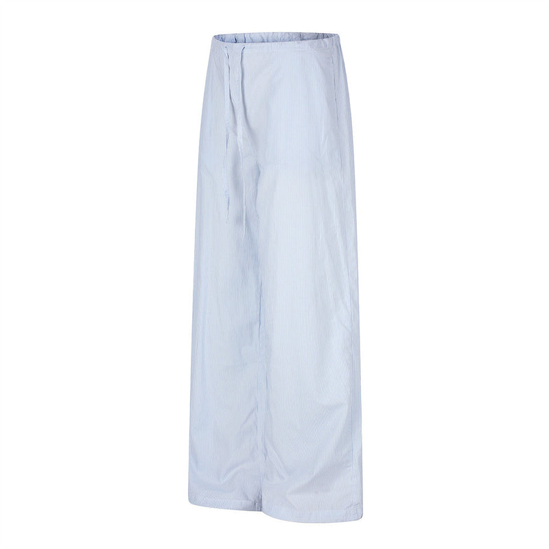 Wide-Leg Striped Trousers – Men's Relaxed Fit Straight-Cut Pants