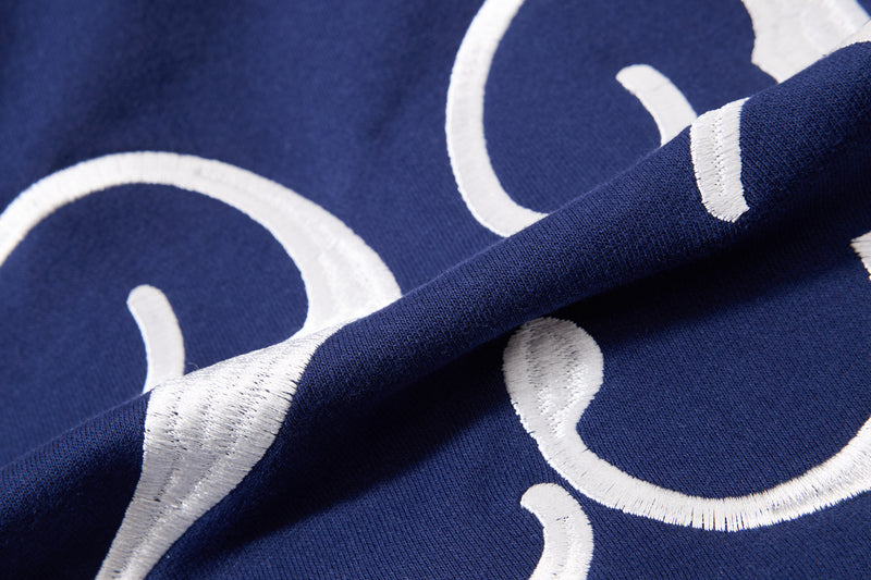 Track Jacket Stand Collar Full-Zip with Script & Music Note Graphics