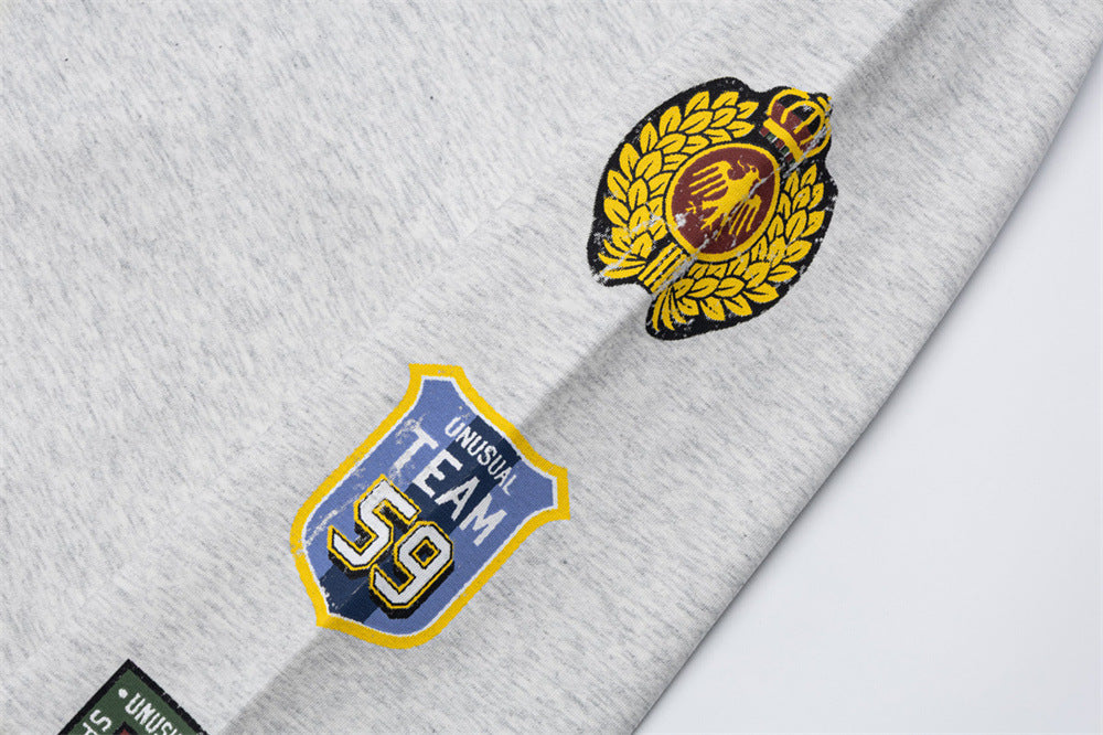 Maillot de soccer homme à manches longues et col en V avec écussons