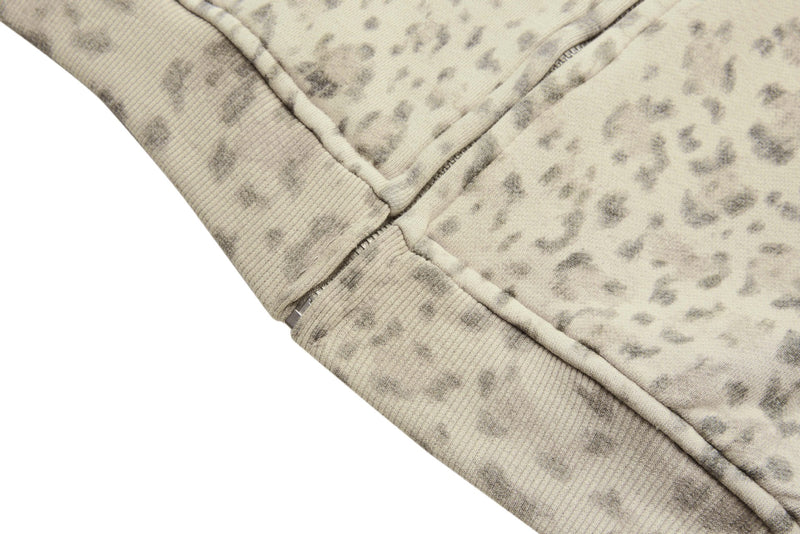 Sweat à capuche zippé léopard – Cardigan oversize streetwear américain