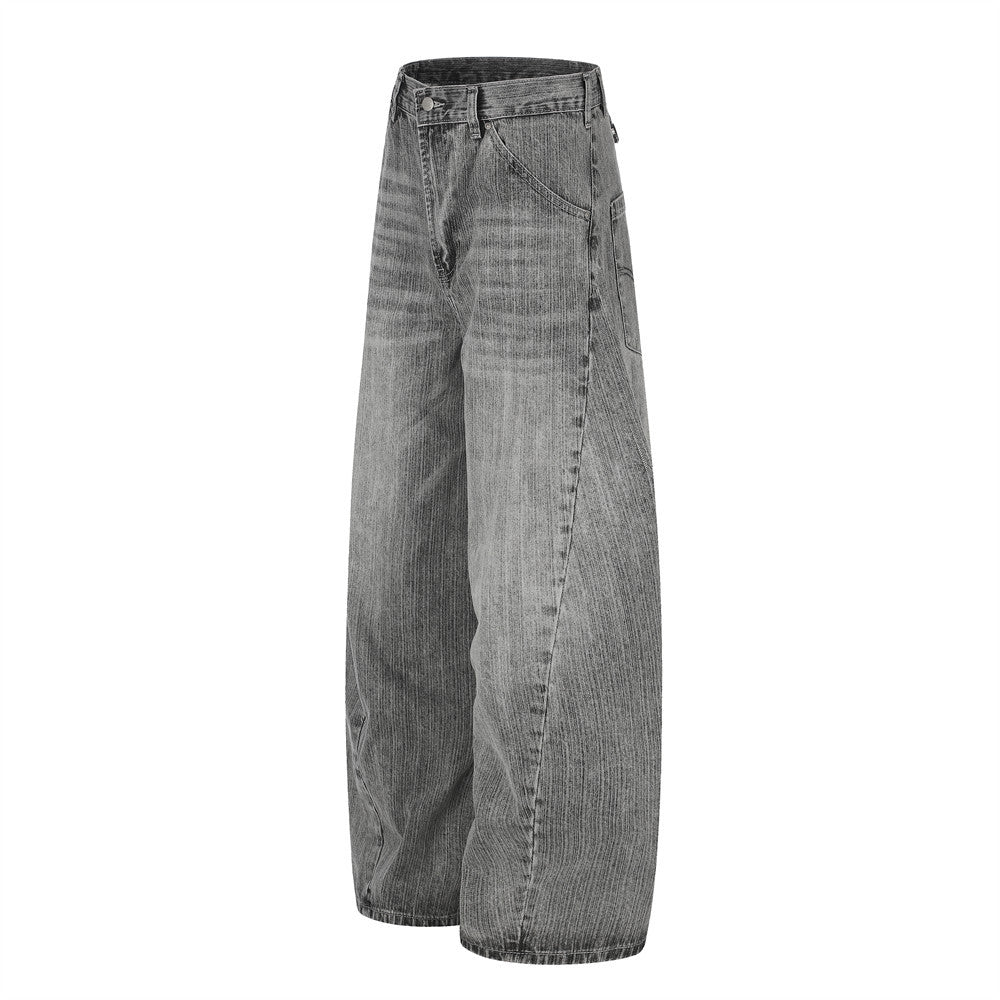 Wide-Leg Barrel Jeans – Punk Washed Vintage Silhouette