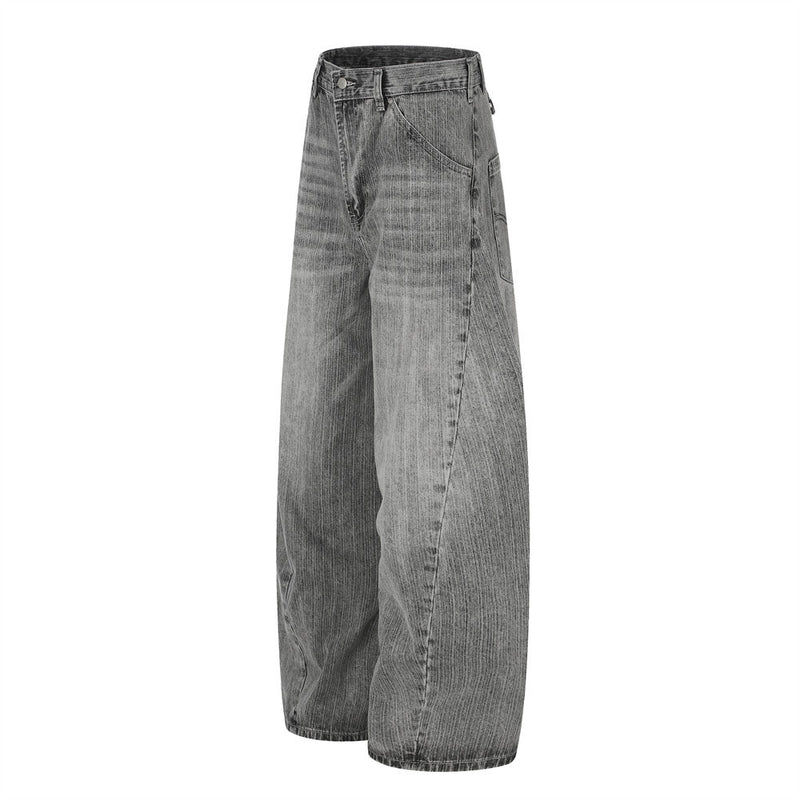 Wide-Leg Barrel Jeans – Punk Washed Vintage Silhouette