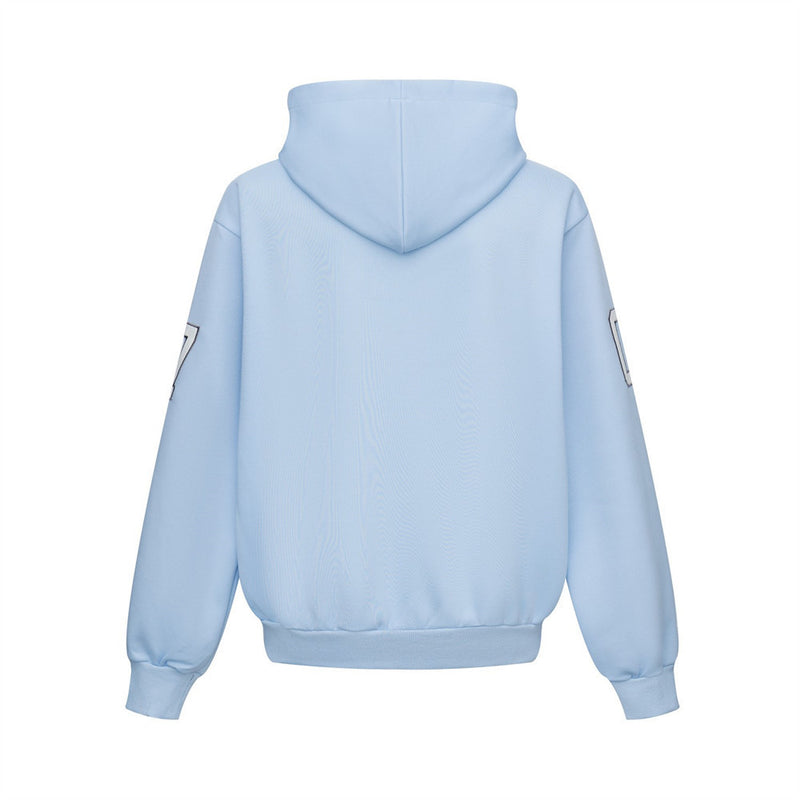 Zip-Hoodie mit 07-Patch – Oversize-College-Sweatshirt im Streetwear-Stil