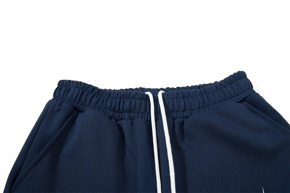 Wide-Leg Graffiti Print Sweatpants – Relaxed Straight-Fit Drawstring Jogger