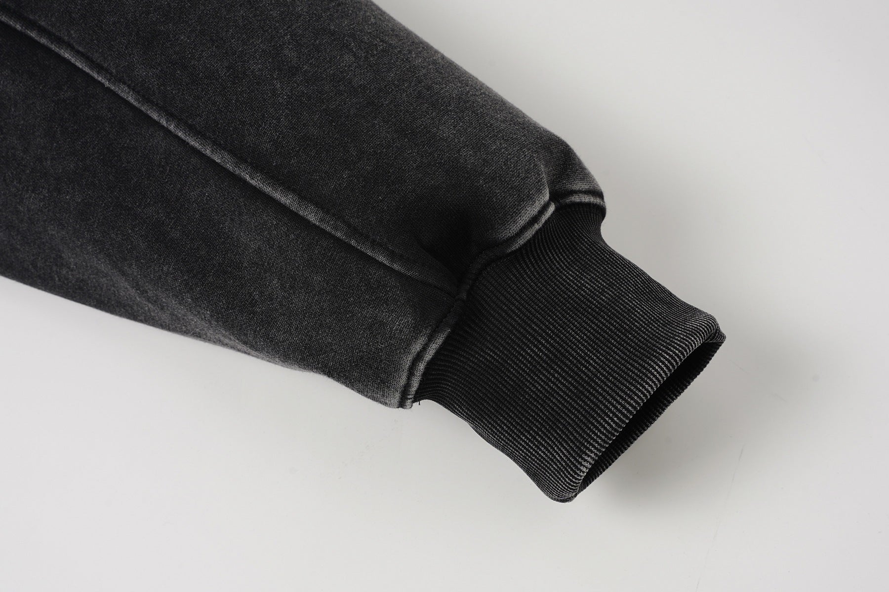 Chaqueta bomber con capucha y lavado ácido en dos tonos – Efecto falso conjunto oversize