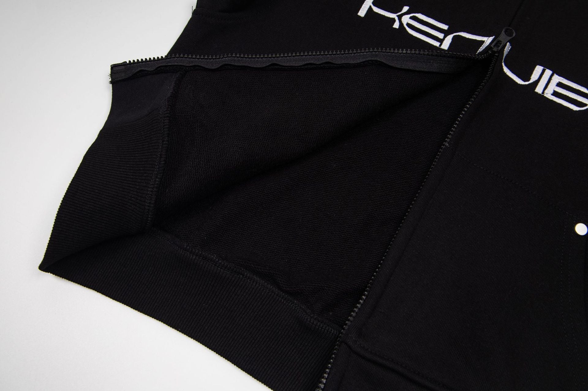 Chaleco sudadera sin mangas con cremallera – Gráfico de fútbol streetwear lavado