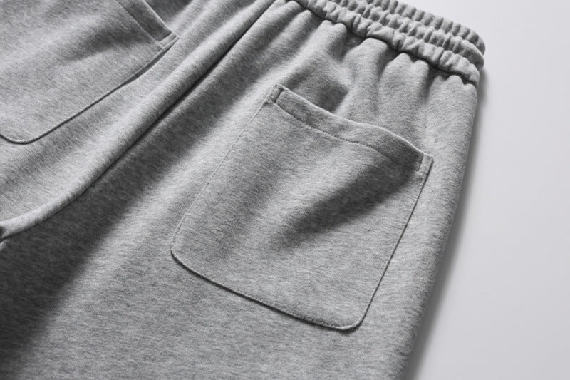 Men's Wide-Leg Sweatpants with Elastic Waist & Drawstring – Straight-Fit Casual