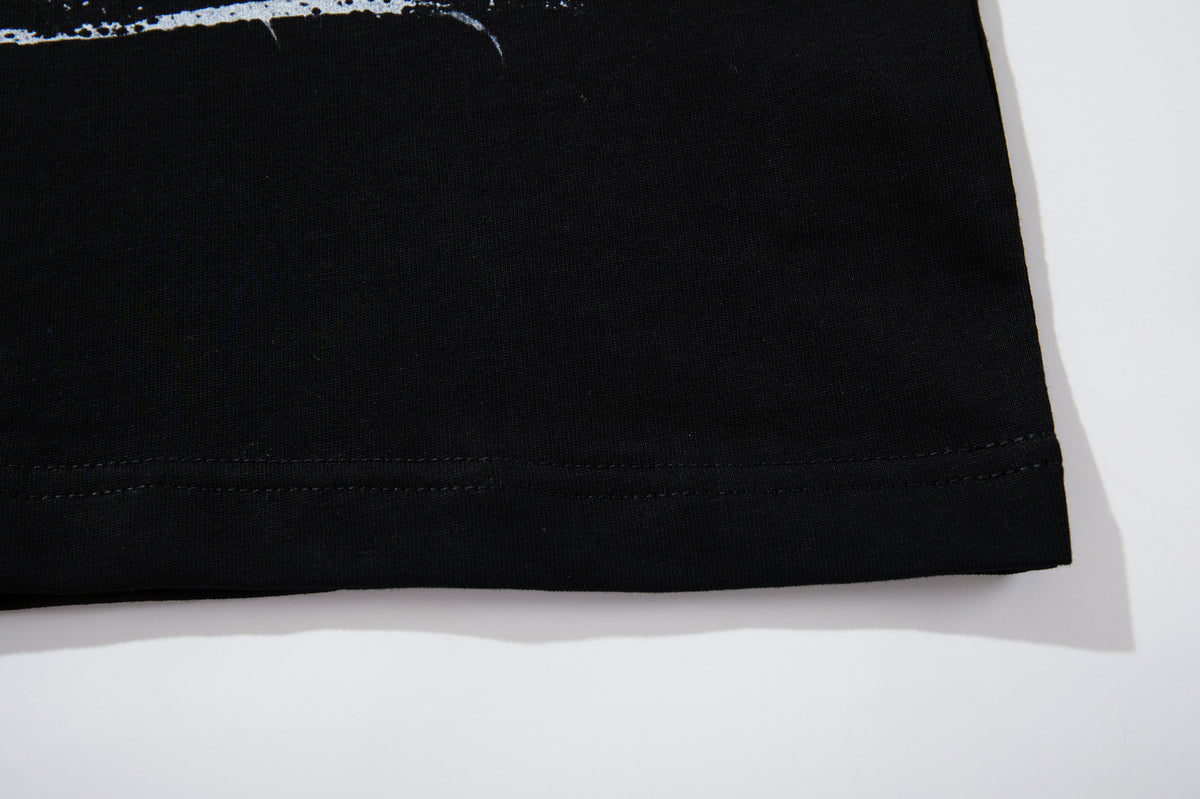 Schwarz-weiß gestreiftes Shirt – Soccer-Mundial-Raglan-Langarmshirt