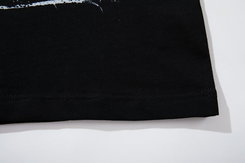 Schwarz-weiß gestreiftes Shirt – Soccer-Mundial-Raglan-Langarmshirt