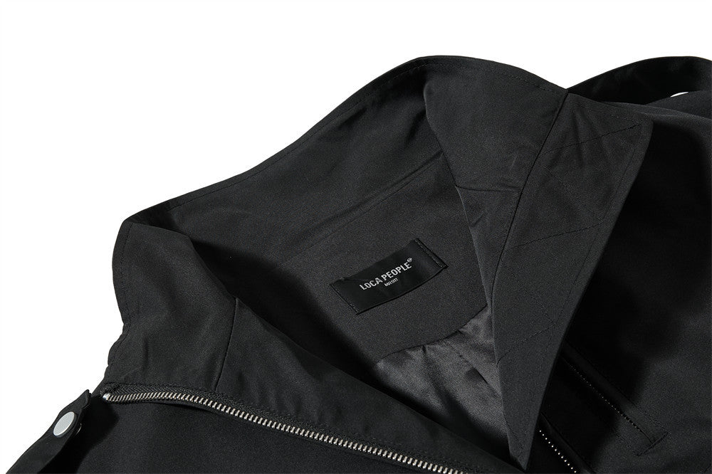 Veste cargo homme oversize à col montant et manches froncées