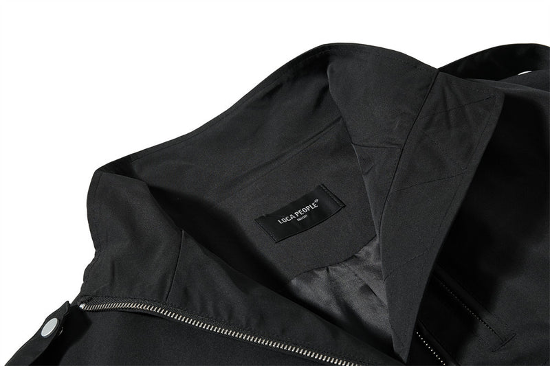 Veste cargo homme oversize à col montant et manches froncées