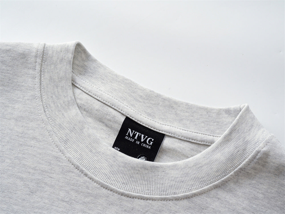 Langarmshirt mit Grafikprint – Streifenprint „07“, lockere Rundhals-Passform