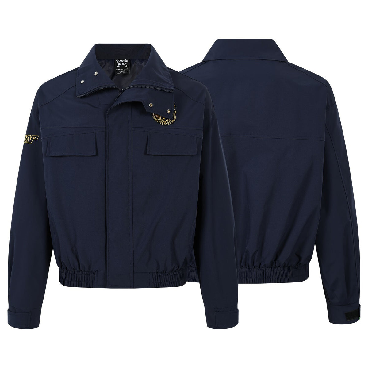 Oversized Harrington Jacket with Embroidered Badge Patch