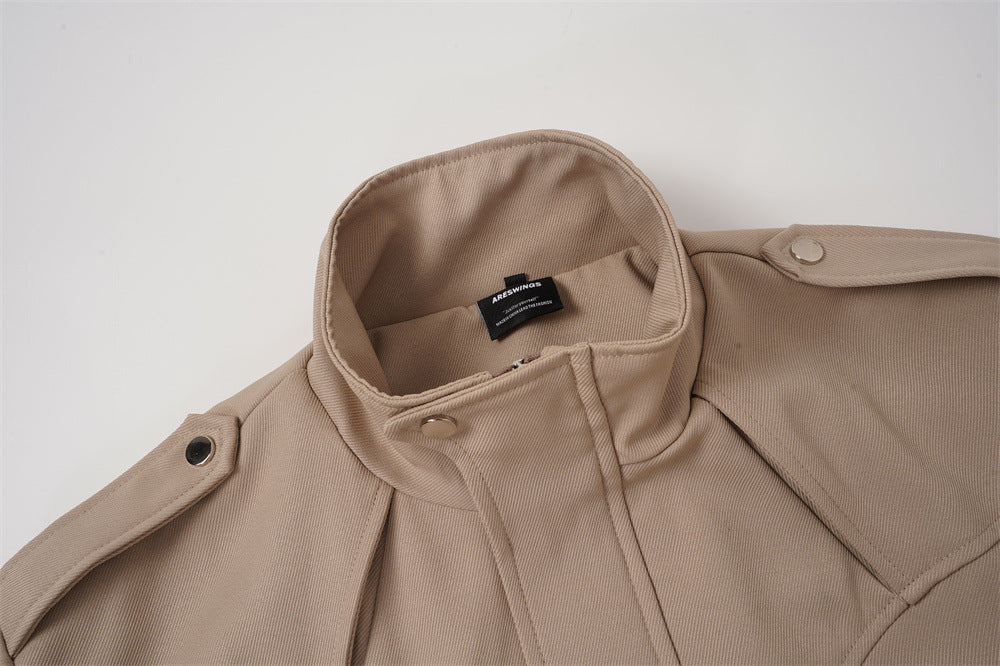 Blouson bomber oversize avec col montant et poches cargo