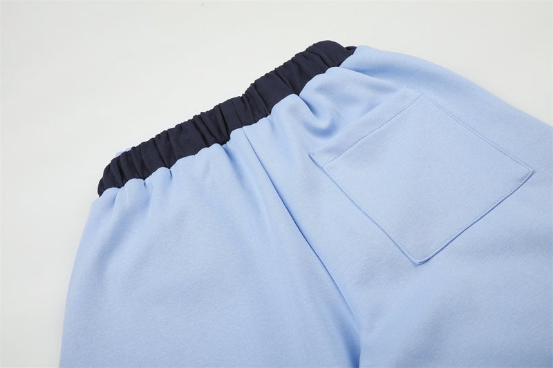 Wide-Leg Sweatpants with Badge Embroidery – Men's Streetwear Tapered Joggers