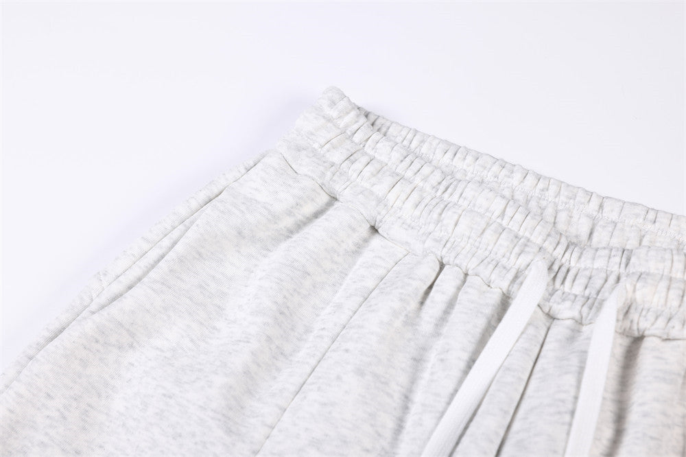 Pantalon de survêtement homme coupe wide leg – Étoiles, lettrage et cordon plissé