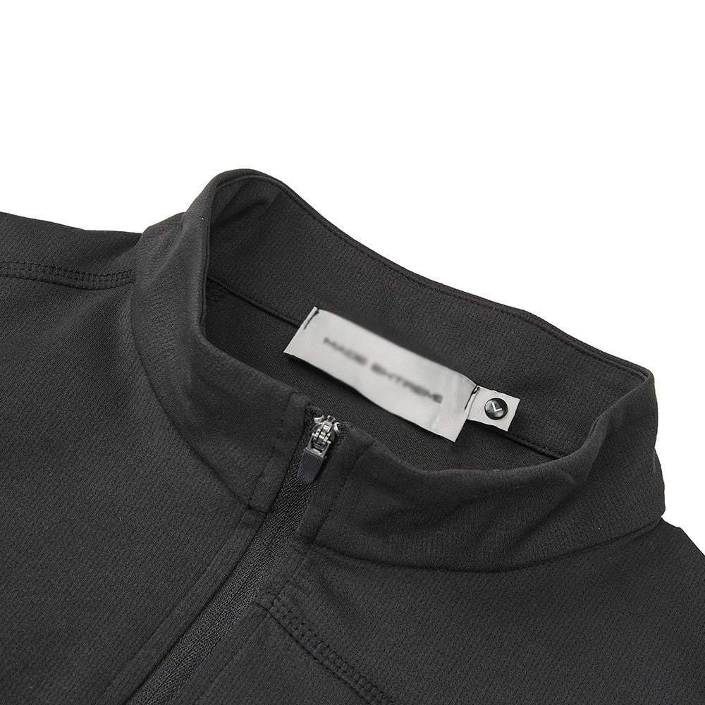 Men's Quarter-Zip Mock Neck Long Sleeve Shirt