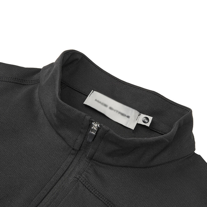 Men's Quarter-Zip Mock Neck Long Sleeve Shirt